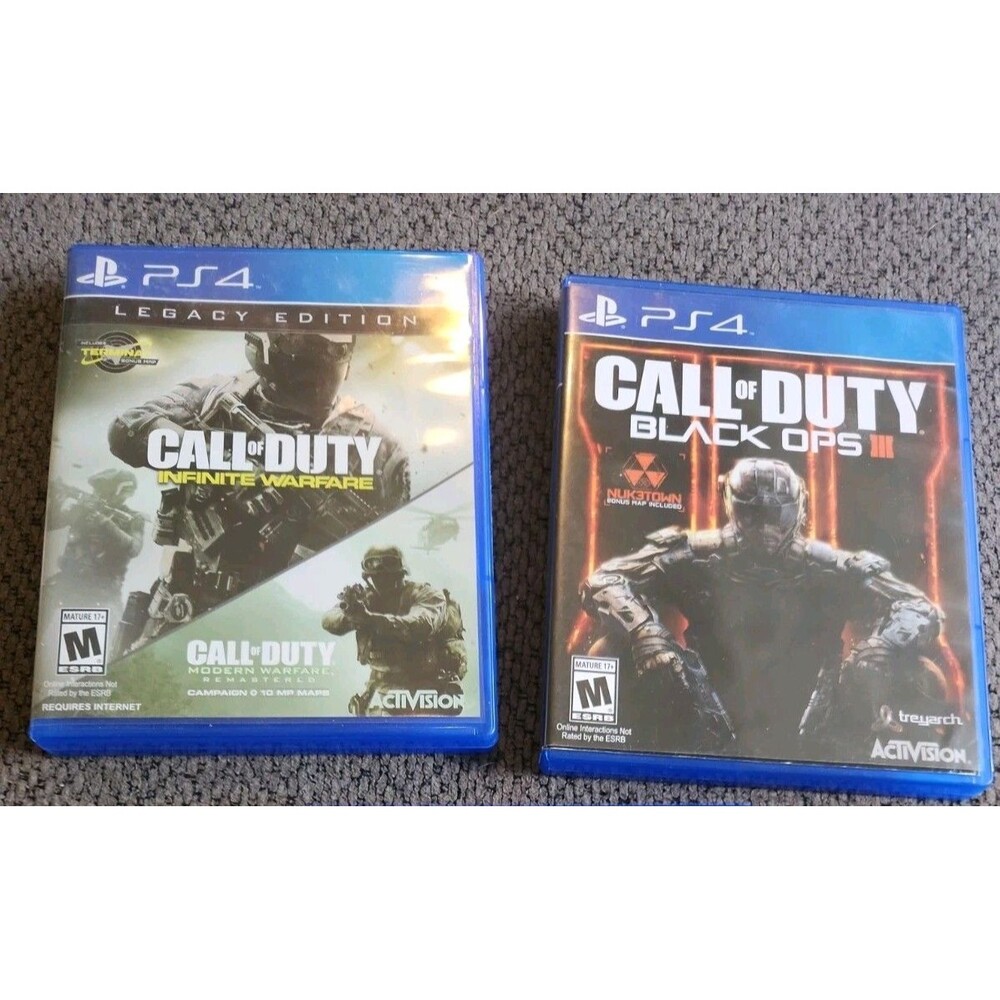2 Games Call of Duty: Black Ops III PS4 Playstation 4 COD: Infinite Warfare